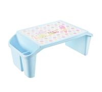 Ohulelks Enfants Lap Bureau Plateau, Enfants Portable Lap Plateau en Plastique Lap Bureau pour Lit Salle de Classe Ordinateur Portable Enfants Voiture Activité Salle à Manger Plancher Bleu