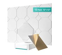 Ohulelks Lot de 12 Panneaux Acoustiques Autocollants, Panneaux Muraux Insonorisants, Panneaux Insonorisants pour Portes, Plafonds, Bureaux à Domicile, B