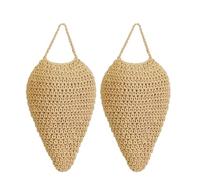 Ohulelks Lot de 2 Grands Nids de Guêpes au Crochet à Suspendre, Faux Nid de Guêpes, Leurre à Suspendre, Dissuasion des Guêpes