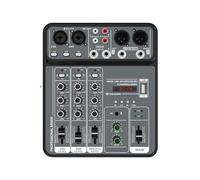 Ohulelks Mélangeur Audio USB 4 Voies pour Un Mixage Professionnel et L'Enregistrement Audio
