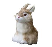 Ohulelks Modèle Réaliste de Figurine d'animal en Fausse Fourrure de Lapin pour la Décoration Intérieure. Toucher Doux, Simulation de Fourrure de Lapin.