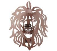 Ohulelks Mur de Lion d'or Nordique Animal Tête de Lion Art Mur Décoration de Luxe Chambre à Coucher Intérieur Tête de Lion Mur, Grand