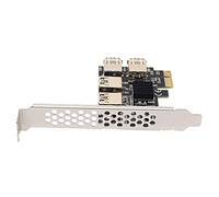 Ohulelks Nouveau 4 Ports PCIe Carte d'adaptation Riser PCI-E 1x a 4 USB 3.0 PCI-E Rabbet GPU Riser extendeur ETH Externe Fente Multiplicateur pour Exploitation miniere de Mineur BTC