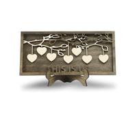 Ohulelks Panneau Familial Personnalisé pour Maman, Cadre d'arbre en Bois Personnalisé, Plaques en Bois Gravées, Décoration, Cadeaux de Fête des Mères, C