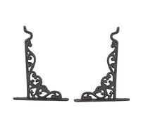 Ohulelks Paquet de 2 Crochets de Suspension en Acier Inoxydable pour JardinièRe en Fonte avec Vis, Supports Muraux en MéTal Vintage pour Mangeoires à Oiseaux, JardinièRes, Lanternes