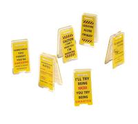 Ohulelks Support de Notes Autocollantes Amusant - Lot de 6 Pinces pour Support de Notes, Panneau de Bureau Surstimulé, Panneaux de Bureau Hilarants