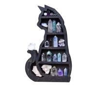 Ohulelks Support de Rangement en Cristal pour Décoration Murale en Bois, Ornements Suspendus Faits à la Main, Décorations de Chambre de Sorcière Gothique