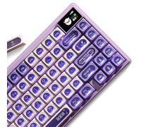 OHY XVX - Touches transparentes XVX pour claviers mécaniques (136 touches, uniquement les touches), violet et blanc