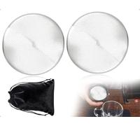 OHYANYAO 2 Filtres à Café, Microfiltres Métalliques Fins Réutilisables et Lavables, Compatible avec AeroPress les Cafetières, pour Café Italien et Américain