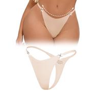 ohyeahlady Grande Taille Mini String Ficelle sans Couture Femme Invisible Bikini String Mini Chic Hot Micro String Slip Chic G String T-Back sous Vêtements Feminin(Clair,L)