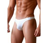 ohyeahlady Soie Glacée Mini Slip Homme Taille Basse sans Couture String Slip Tanga Chic sans Etiquette Mini String Gay Poche Micro String Bikini Jockstrap Tenue sous Vetement Thong G-String