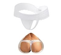 ohyeahlady Tanga Femme Chic Dentelle Taille Basse String Chic Hot Ouvert Gande Taille Culotte Coton sans Couture Invisible Mini Slip Lingerie Dentelle Womens Underwear XXL,Blanc