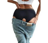 ohyeahlady Tanga Ouvert à l'entrejambe Femme Culotte Fendue à L'Entre Jambe Grande Taille String Femme Chic Ouvert sans Couture sous Vetements Feminins Underwear XL,Noir