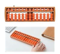 OHYER Abacus Soroban 13 chiffres en plastique Arithmétique Boulier primaire Abaque Boulier pour l'arithmétique et le comptage avec bouton de réinitialisation Outil de calcul pour les mathématiques