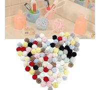 OHYER Petit Pompons Rondes Multicolores Craft Pompons Pom Poms Balls de Paillettes Bricolage Craft Pompons Boules de Pompons Pom Poms Couleurs Pompons de Noël Craft Embellissement (Couleur 100)
