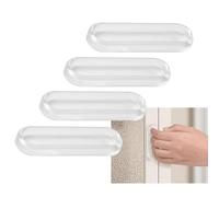 OHYER poignet de porte interieur Outdoor Patio Door Handles poignée baie vitrée coulissante Poignée de tirage pour balcon poignées cachées de tiroir de style moderne (Ellipse-Silicone, 110*34*12mm)