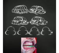 OHYER Rétracteur Bouche pour Inspection Orale Ouvre la bouche écarteur dentaire Rétracteur Joues Blanchissant Dents C-Forme Ouvre La Lèvre Dentaires Extenseur Transparent Petit Pour les enfants (S)