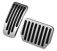 OIAJDSAD Pédales Voiture pour Tesla Modèle 3 / Y Repose-pédale De Frein D'accélérateur Couvercle Métal Protection Intérieure Modification Pédale Voiture Caoutchouc(Silver)