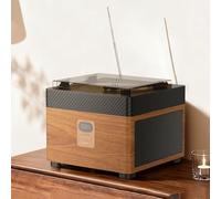 oiakus Lecteur CD Portable avec Bluetooth, Lecteur DVD De Bureau De Style Rétro, avec Télécommande, Compatible USB Et AUX, Son Hi-FI, Alimenté sur Secteur Et Rechargeable, pour Le Salon Ou La Chambre