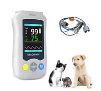 oiakus Oxymètre de pouls vétérinaire Portable, écran de 2,4 Pouces Oxymètre de pouls vétérinaire Moniteur de fréquence de pouls SPO2 pour Chat et Chien Capteur SPO2 Oreille/Langue