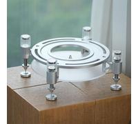 oiakus Support De Bureau pour Caisson De Basses, Support pour Enceinte Connectée, avec Fixation Magnétique Et Boucle À Double Attache, pour La Maison, Le Bureau Et Les Salles De Karaoké