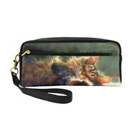 OIBNKCN A little cat sleeping in the sunshine Trousse de maquillage de voyage polyvalente - Impression double face, organiseur de cosmétiques en cuir synthétique ultra doux pour femme, cadeau de fête