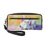 OIBNKCN A little dog lying Trousse de maquillage de voyage polyvalente - Impression double face, organiseur de cosmétiques en cuir synthétique ultra doux pour femme, cadeau de fête des mères et