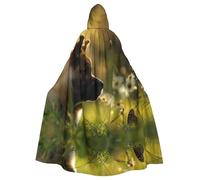 OIBNKCN Adorable petit chien adapté pour les hommes et les femmes, peignoirs à capuche adultes, capes, chevaliers, costumes de jeu de rôle élégants et cool