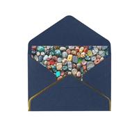 OIBNKCN Beaucoup de petites pierres. Cartes de vœux uniques et élégantes - Intérieur vierge - Assortiment de cartes pour toutes les occasions - Comprend des enveloppes et des autocollants dorés.