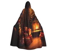 OIBNKCN Belle cape à capuche pour homme et femme - Cape noire durable et élégante avec capuche pour Halloween, cosplay et plus encore.