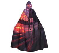 OIBNKCN Cape à capuche avec éléphants d'Afrique pour homme et femme - Durable et élégante - Noire avec capuche pour Halloween, cosplay et plus encore.