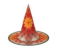 OIBNKCN Chapeau de sorcière avec fleurs qui se chevauchent pour Halloween, parfait pour les femmes, les hommes, chapeau de sorcière à suspendre et pour une utilisation en fête