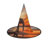 OIBNKCN Chapeau de sorcière éléphant solitaire pour Halloween - Parfait pour les femmes, les hommes, chapeau de sorcière à suspendre et à utiliser pour une fête