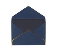 OIBNKCN Couleur unie noire. Cartes de vœux élégantes uniques - Intérieur vierge - Assortiment de cartes pour toutes les occasions - Comprend des enveloppes et des autocollants dorés.