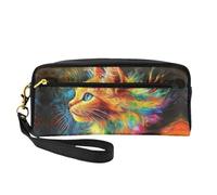 OIBNKCN Dreamy Little Cat Trousse de maquillage de voyage polyvalente - Impression double face, organiseur de cosmétiques en cuir synthétique ultra doux pour femme, cadeau de fête des mères et