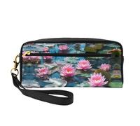 OIBNKCN Lotus Clusters in the lake Trousse de maquillage de voyage polyvalente - Impression double face, organiseur de cosmétiques en cuir synthétique ultra doux pour femme, cadeau de fête des mères