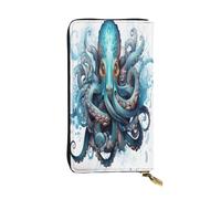 OIBNKCN Mystérieux Portefeuille en cuir de qualité supérieure avec fermeture éclair en métal, plusieurs emplacements pour cartes et espèces, cadeau idéal pour elle ou lui