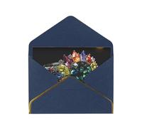 OIBNKCN Pierres précieuses arc-en-ciel - Cartes de vœux uniques et élégantes - Intérieur vierge - Assortiment de cartes pour toutes les occasions - Comprend des enveloppes et des autocollants dorés.