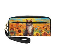 OIBNKCN Quiet Little Cat Trousse de maquillage de voyage polyvalente - Impression double face, organiseur de cosmétiques en cuir synthétique ultra doux pour femme, cadeau de fête des mères et