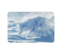 OIBNKCN Sacred Snow Wolf Paillasson polyvalent, durable, facile à nettoyer, antidérapant pour porte d'entrée, décoration d'intérieur