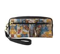 OIBNKCN The ancient Elephant Trousse de maquillage de voyage polyvalente - Impression double face, organiseur de cosmétiques en cuir synthétique ultra doux pour femme, cadeau de fête des mères et