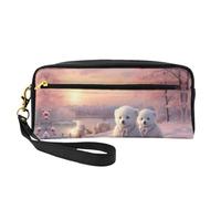 OIBNKCN The Cute Little Bear Trousse de maquillage de voyage polyvalente - Impression double face, organiseur de cosmétiques en cuir synthétique ultra doux pour femme, cadeau de fête des mères et