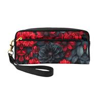 OIBNKCN The Dark Rose Trousse de maquillage de voyage polyvalente - Impression double face, organiseur de cosmétiques en cuir synthétique ultra doux pour femme, cadeau de fête des mères et