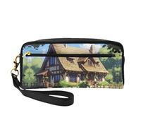 OIBNKCN The Dream Comic House Trousse de maquillage de voyage polyvalente - Impression double face, organiseur de cosmétiques en cuir synthétique ultra doux pour femme, cadeau de fête des mères et
