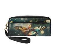 OIBNKCN The Glowing Butterfly of the trial Trousse de maquillage de voyage polyvalente - Impression double face, organiseur de cosmétiques en cuir synthétique ultra doux pour femme, cadeau de fête des