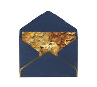 OIBNKCN The Golden African Lion Cartes de vœux uniques et élégantes - Intérieur vierge - Assortiment de cartes pour toutes les occasions - Comprend des enveloppes et des autocollants dorés.