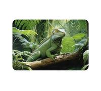 OIBNKCN The Green Lizard Paillasson polyvalent, durable, facile à nettoyer, antidérapant pour porte d'entrée, décoration d'intérieur