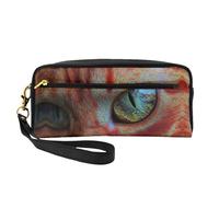 OIBNKCN The mysterious Cat Trousse de maquillage de voyage polyvalente - Impression double face, organiseur de cosmétiques en cuir synthétique ultra doux pour femme, cadeau de fête des mères et