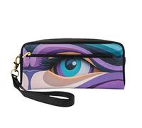 OIBNKCN The Mysterious Eye Trousse de maquillage de voyage polyvalente - Impression double face, organiseur de cosmétiques en cuir synthétique ultra doux pour femme, cadeau de fête des mères et