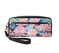 OIBNKCN The Pale Lotus Flowers Trousse de maquillage de voyage polyvalente - Impression double face, organiseur de cosmétiques en cuir synthétique ultra doux pour femme, cadeau de fête des mères et